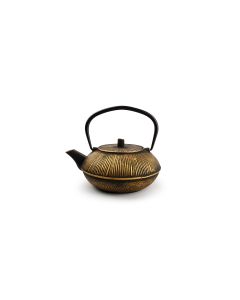 Theepot 80cl strepen goud/zwart My Tea