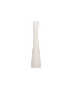 Vase 9xH40,5cm organisch weiß Cone