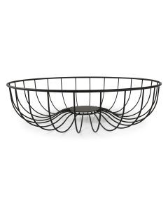Panier métallique 35xH9cm noir Octo