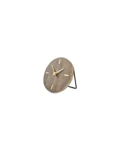 Tischuhr 15cm travertin grau Zone
