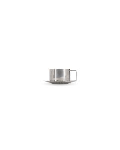 Kop en schotel 19,5cl chrome Oryn - set/2