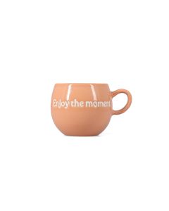 Beker 42cl "Enjoy the moment" roze Muggies