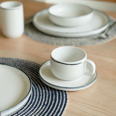 Saucer 14,5cm black rim Fade