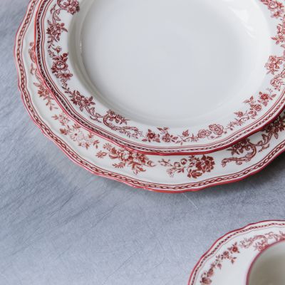 Teller tief 23/17xH4cm burgundy Cyril