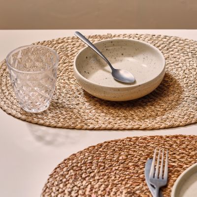 Set de table 45x30cm ovale feuille de ma&iuml;s beige TableTop