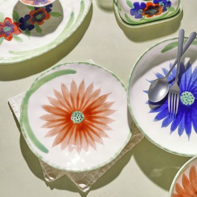 Assiette plate 27,5cm Fleur