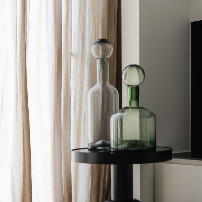 Vase avec bouchon 15,5xH55cm gris Fera