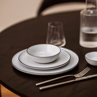 Assiette plate 26cm blanc Fina