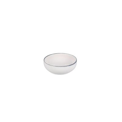Bowl 12,5xH5cm black rim Fade
