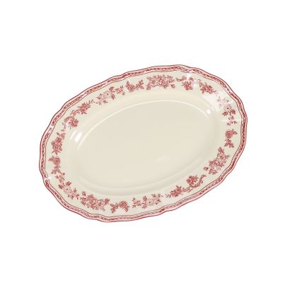 Serveerschaal 32,5x22,5cm ovaal burgundy Cyril