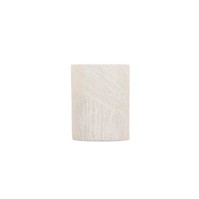Vase 13,5x9xH17,5cm oval beige Vico