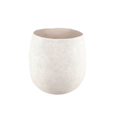 Blumentopf 43xH41cm organisch beige Cave