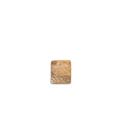 Candle holder 8x8xH8cm marble brown Opus