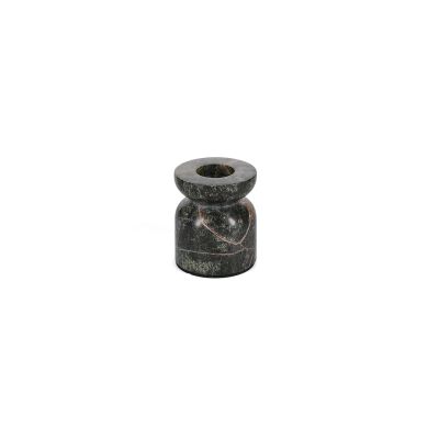 Candle holder 9xH10,5cm marble green Opus