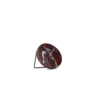 Table clock 15,5cm red marble Zone