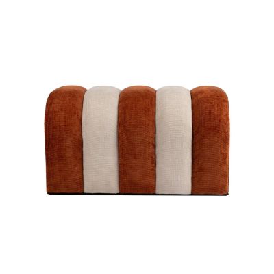 Hocker 77x44xH43cm burnt orange/soft grey Brume