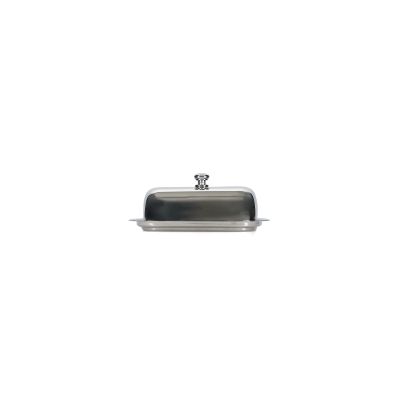 Butterdose 16x12xH6,5cm chrome Oryn