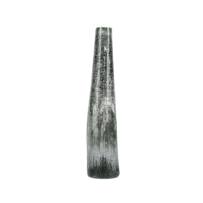 Kerze 9xH40cm dunkelgrün Twig