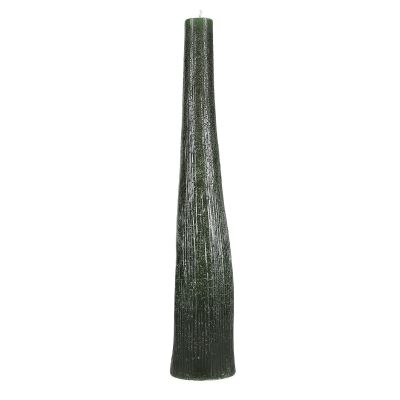 Kerze 9xH49,5cm dunkelgrün Twig
