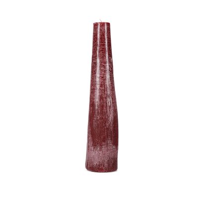 Kerze 9xH40cm Burgund Twig