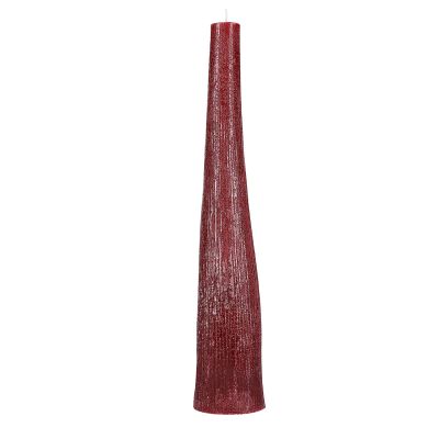 Kerze 9xH49,5cm Burgund Twig