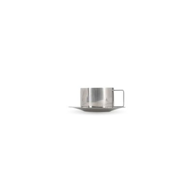 Cup and saucer 19,5cl chrome Oryn - set/2