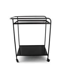 Serving trolley 66x40xH83,5cm 2 layers black Bar
