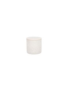 Covered jar 7xH7cm white Marbliss