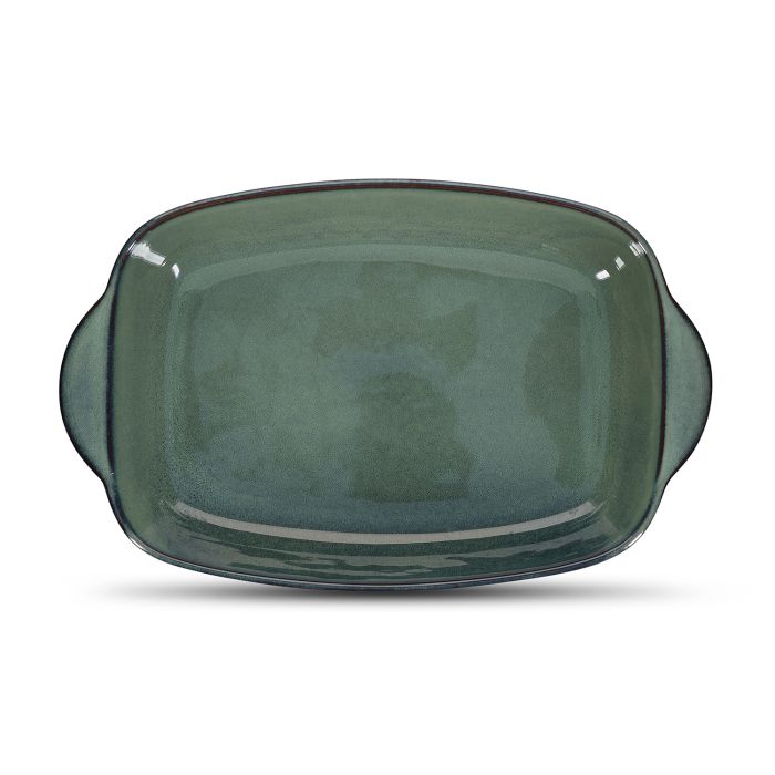 Baking dish 39/33x25,5xH8,5cm green/blue Meridian | Salt & Pepper