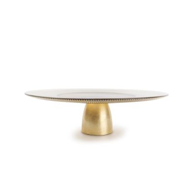 Tortenplatte 33xH10cm gold Glint