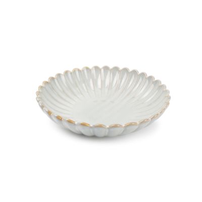 Deep plate 22xH5cm nuance white Lotus