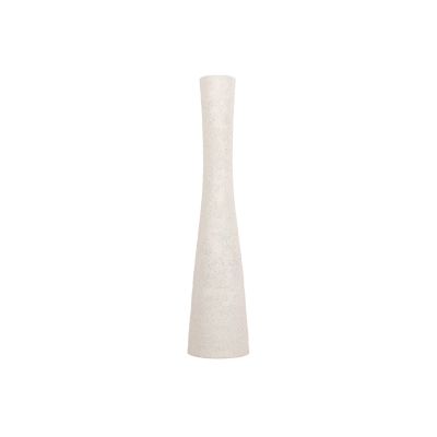 Vase 9xH40,5cm organisch weiß Cone
