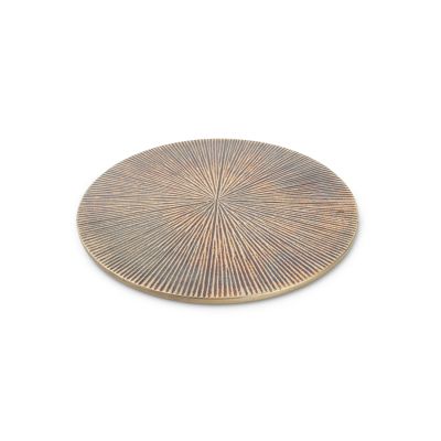 Trivet 20cm ribbed gold Charm