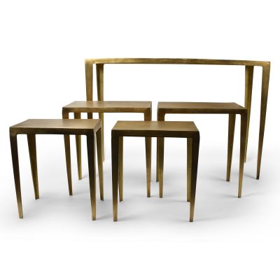 Beistelltisch 5-teilig gold Duro