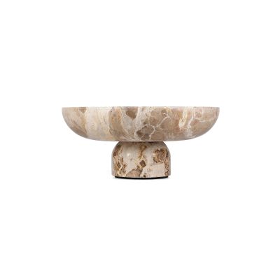 Decorative dish 25,5xH5cm marble beige Opus