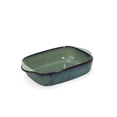 Ofenschale 32/25,5x20,5xH7cm grün/blau Meridian