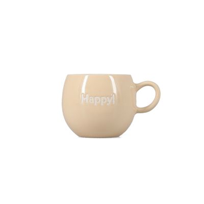 Mug 42cl "Happy!" beige Muggies