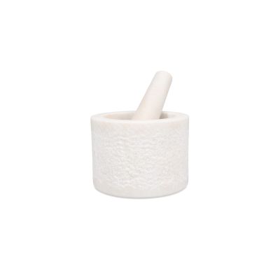 Mörser und Stössel 14xH10cm white Marbliss