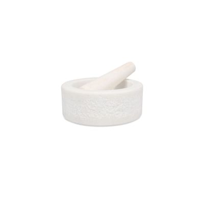 Mörser und Stössel 16xH6cm white Marbliss