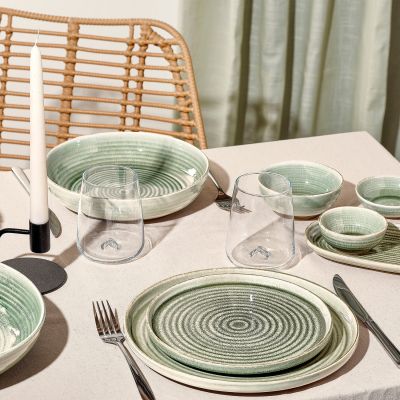Plat bord 21,5cm groen Cameo