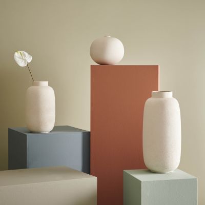 Vase 23,5xH49,5cm blanc Bullet