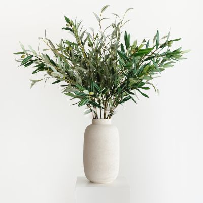 Vase 20xH34cm blanc Bullet