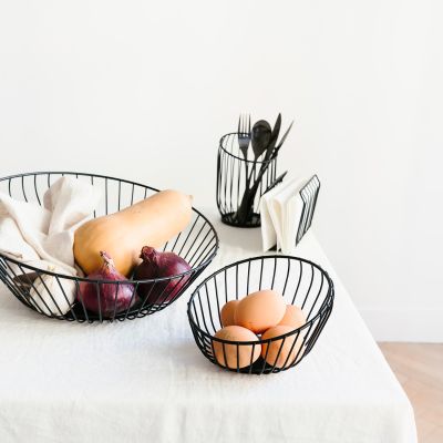 Wire basket 12xH16cm black Loft