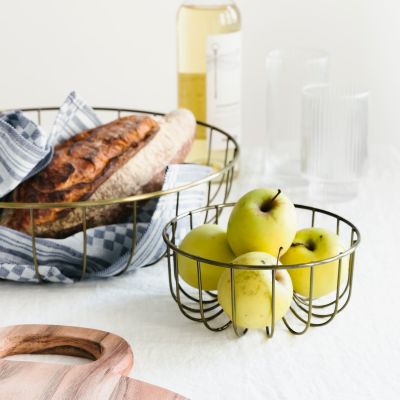 Panier métallique 16xH7cm doré/noir Octo