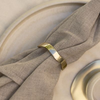 Rond de serviette 4,5cm organique or Charm - set/4