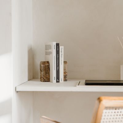 Book-end marble brown Opus - set/2