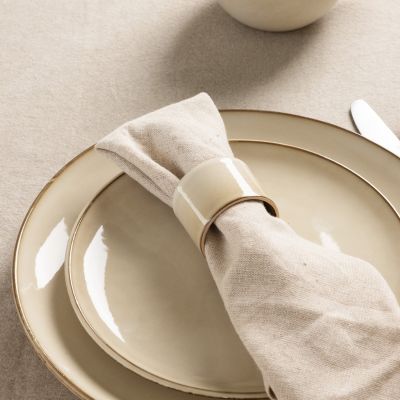 Napkin ring 5cm ivory Meridian - set/4