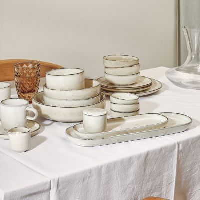 Serving dish 29x10xH2cm ivory Meridian