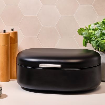 Bread bin 33,5x21xH14,5cm black Crust
