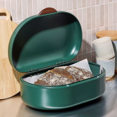 Bread bin 40x29xH19,5cm green Crust